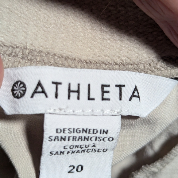 Athleta Women's Brooklyn Heights High -Rise Wide Trouser Beige Size 20. - Picture 10 of 10